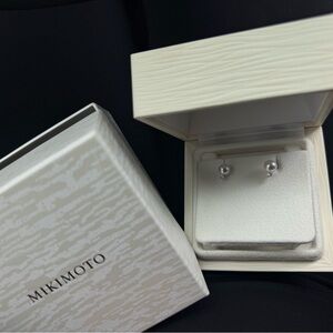 Mikimoto White Pearl Stud Earrings